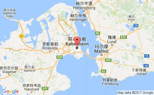 哥本哈根港港口位置