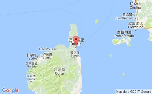 巴斯蒂亚港港口位置