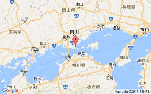 宇野港港口位置