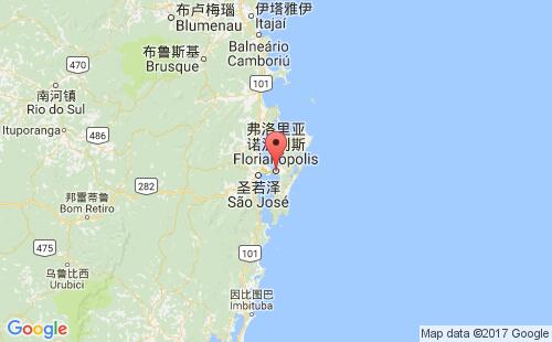 弗洛里亚诺波利斯港港口位置