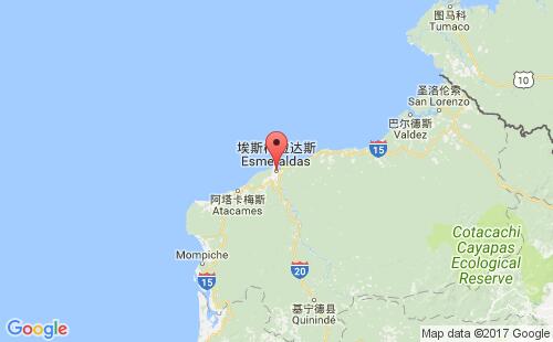 埃斯梅拉达斯港港口位置