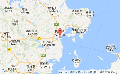 奥胡斯港港口位置