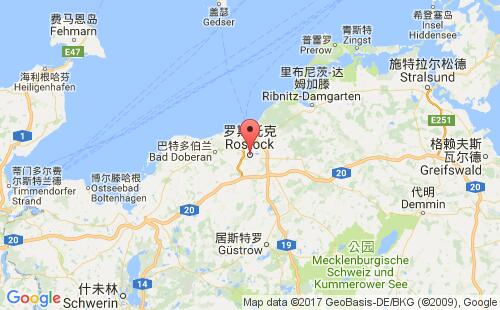 罗斯托克港港口位置