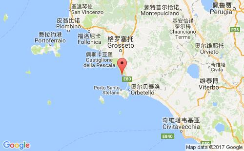 塔拉莫内港港口位置