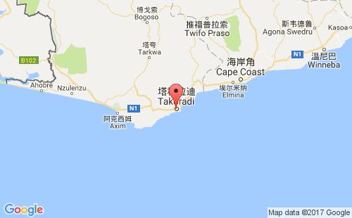 塔科拉迪港港口位置