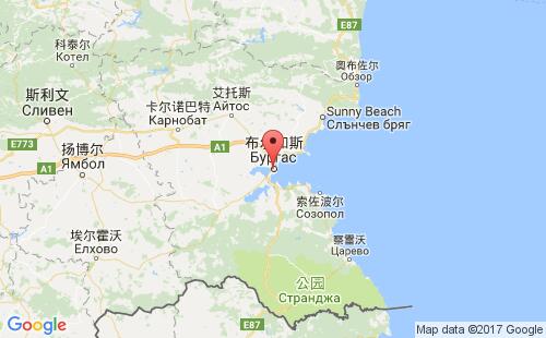 布尔加斯港港口位置