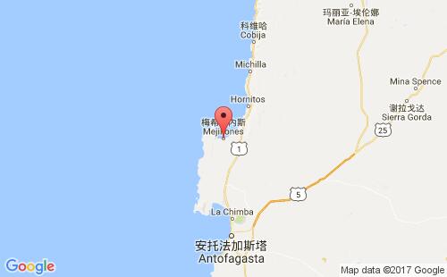 梅希约内斯港港口位置