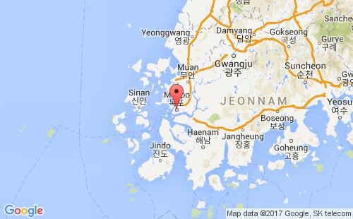 木浦港港口位置