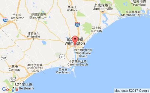 威尔明顿港港口位置