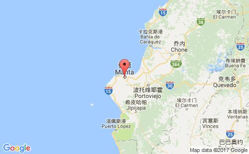曼塔港港口位置