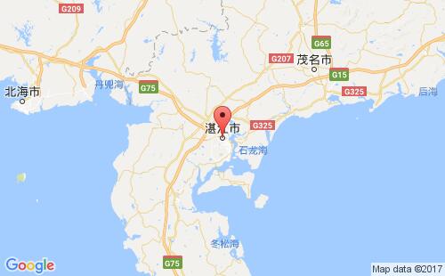 湛江港港口位置