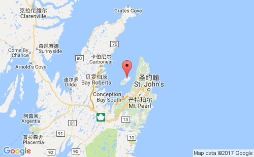 瓦伯兰港港口位置