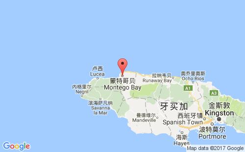 蒙特歌湾港港口位置