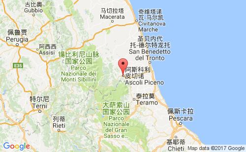 阿斯科利皮切诺港港口位置
