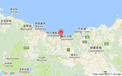 德文波特港港口位置