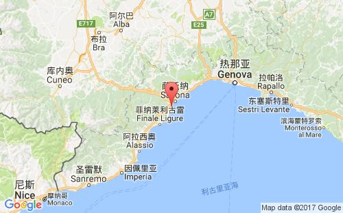 瓦多利古雷港港口位置