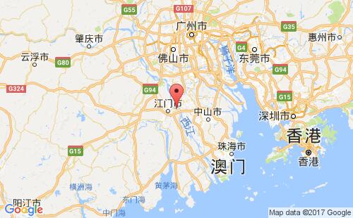 外海,江门港港口位置