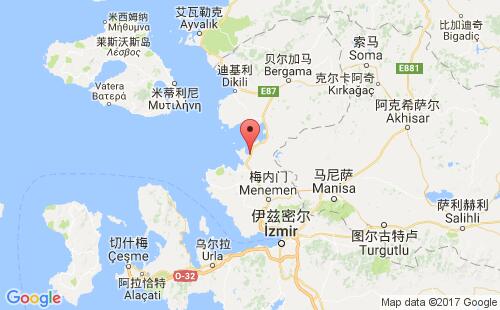 阿利亚加港港口位置