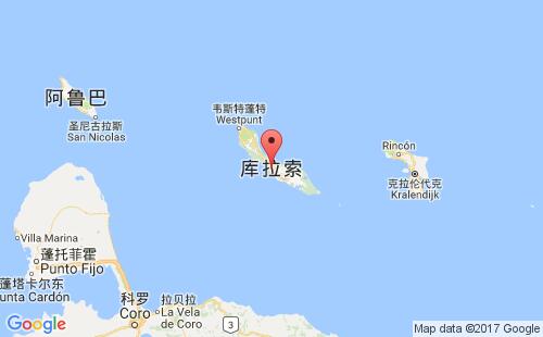 库拉索岛港港口位置
