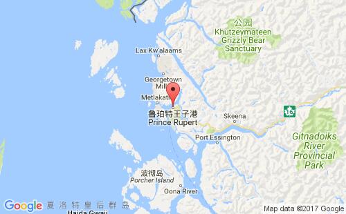 鲁珀特港港港口位置
