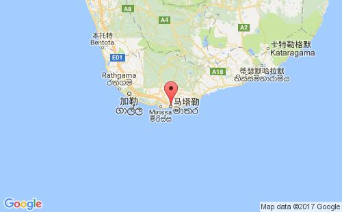 马特勒港港口位置