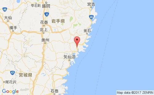 大船渡港港口位置