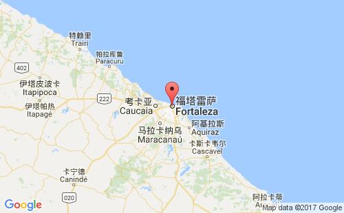 福塔莱萨港港口位置