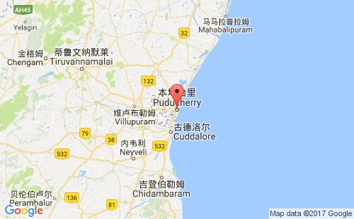 本地治里港港口位置