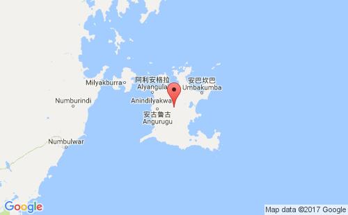 格鲁特岛港港口位置