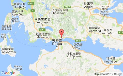 纳夫帕克托斯港港口位置
