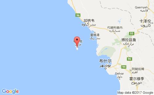 哈尔克岛港港口位置