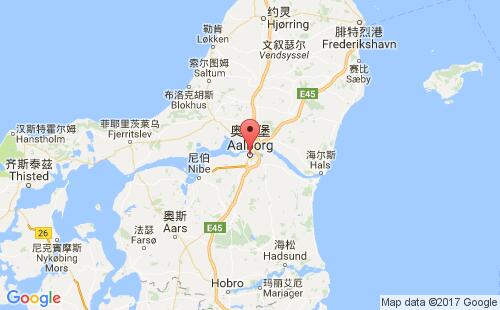 奥尔堡港港口位置