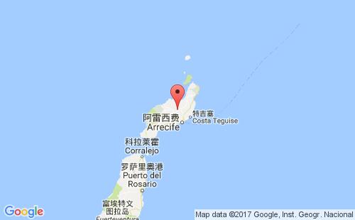 兰萨罗特岛港港口位置