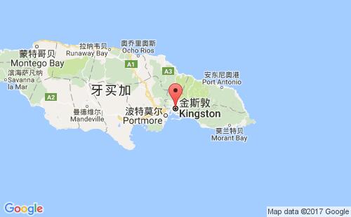金斯敦港港口位置