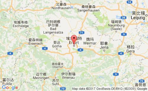 爱尔福特港港口位置