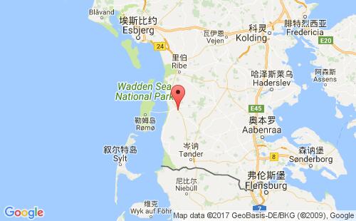 斯凯拜克港港口位置
