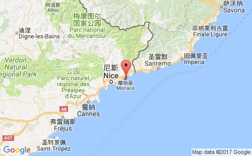 蒙特卡洛港港口位置