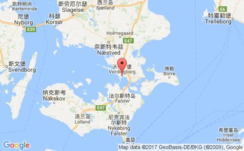 沃尔丁堡港港口位置