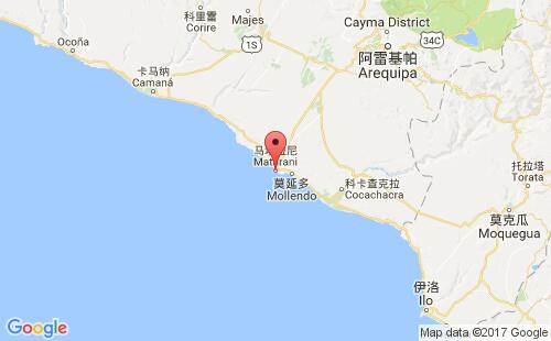 马塔拉尼港港口位置