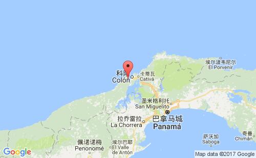 科隆自由贸易区港港口位置