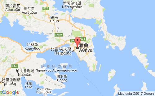 雅典港港口位置