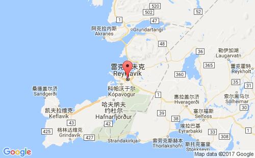 雷克雅未克港港口位置