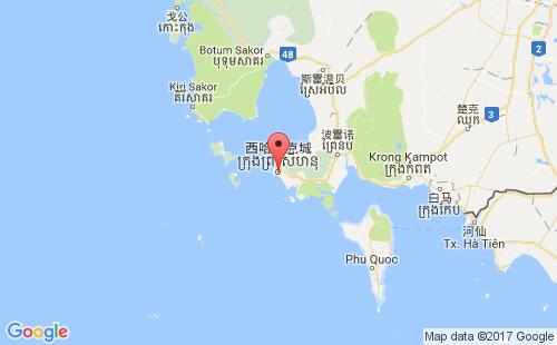 西哈努克港港口位置