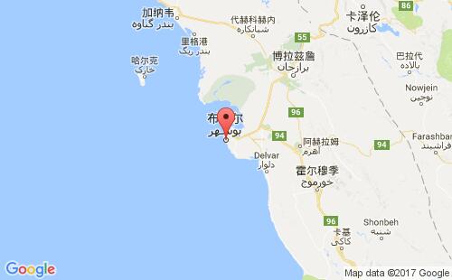 布什尔港港口位置