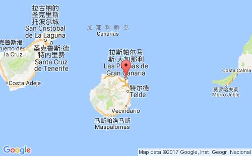 拉斯帕尔马斯港港口位置