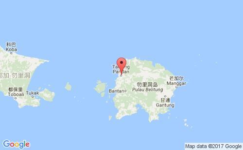 丹戎潘丹港港口位置