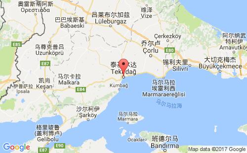 泰基尔达港港口位置