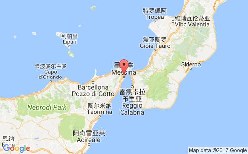 墨西拿港港口位置