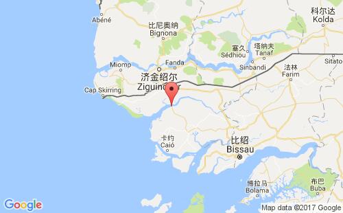 卡谢乌港港口位置