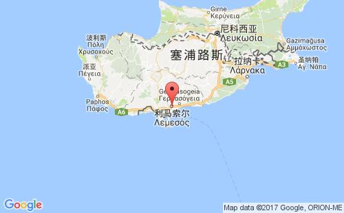 利马索尔港港口位置